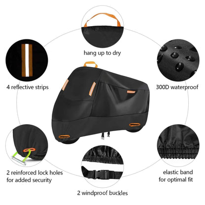 Motorcycle Rain Sun Protection Cover Oxford Cloth Dustproof With Anti-theft Buckle, Size: M - Raincoat by buy2fix | Online Shopping UK | buy2fix