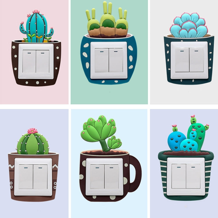 Luminous Three-dimensional Cactus Switch Sticker Socket Panel Cover Decor, Style: Cactus Ball - Sticker by buy2fix | Online Shopping UK | buy2fix