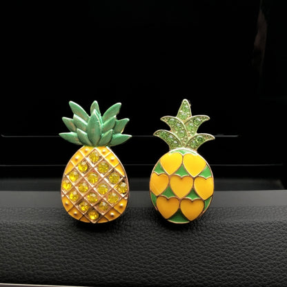 Car Air Conditioning Vent Pineapple Decorative Aromatherapy Clip(Rhinestones) - Air Freshener by buy2fix | Online Shopping UK | buy2fix