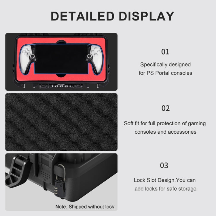 For PlayStation Portal STARTRC GAMES Console Storage Handheld IP67 Waterproof Hard Shell Bag(Black) - Bags by STARTRC GAMES | Online Shopping UK | buy2fix