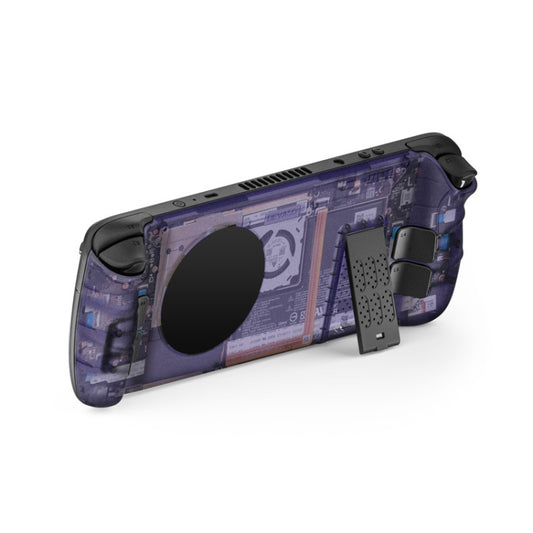 For Steam Deck DEVASO Transparent Thermal Back Case With Bracket Gaming Console Protective Case(Purple) - Cover Case by DEVASO | Online Shopping UK | buy2fix