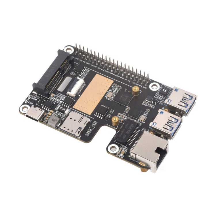 Waveshare For Raspberry Pi 5 PCIe to MiniPCIe / Gigabit Ethernet / USB 3.2 Gen1 HAT, Spec: SIM7600G-H - Raspberry Pi Accessories by Waveshare | Online Shopping UK | buy2fix