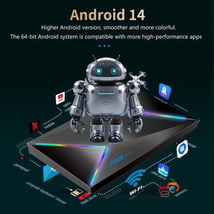 2G+16G UK Plug R69PLUS Allwinner H728 Octa-Core ARM Cortex A55 Android 14 Network Box Player - Others by buy2fix | Online Shopping UK | buy2fix