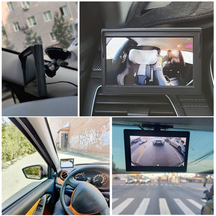 5 Inch Carplay Portable Surveillance Video Car Display, Specification: With Two-way Camera - Rearview Monitors by buy2fix | Online Shopping UK | buy2fix