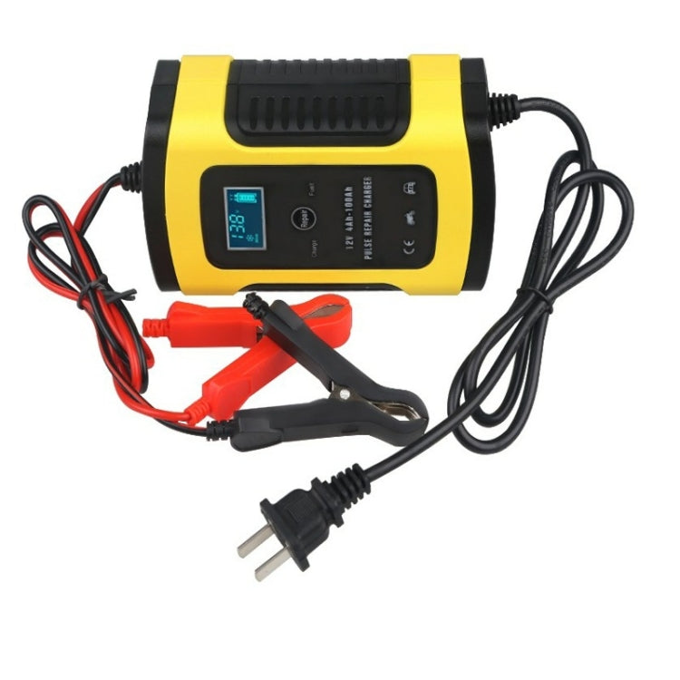 Anhtczyx 12V 6A  4Ah-100Ah Motorcycle Car Pulse Repair Charger With LCD Display(UK Plug) - Battery Charger by Anhtczyx | Online Shopping UK | buy2fix