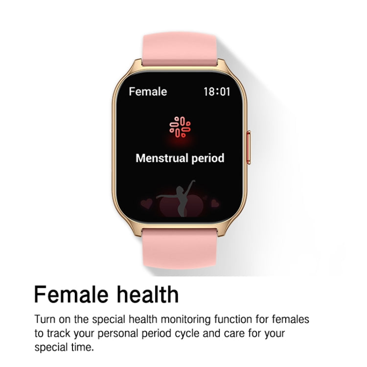 Blood Oxygen / Sleep / Heart Rate Health Monitoring Smart Watch Square Sports Watch(Pink) - Smart Watches by buy2fix | Online Shopping UK | buy2fix