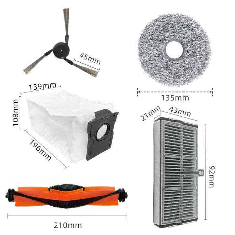 For Dreame X40 Pro / X40 Ultra Robot Vacuum Replacement, Spec: Bristle Brush - For Xiaomi Accessories by buy2fix | Online Shopping UK | buy2fix