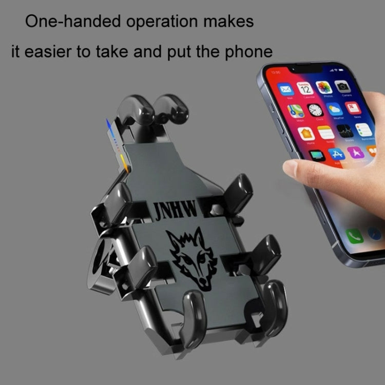 JNHW Motorcycle Bicycle Eight Claw Mobile Phone Navigation Shockproof Bracket, Style: For Rearview Mirror - Holder by JNHW | Online Shopping UK | buy2fix