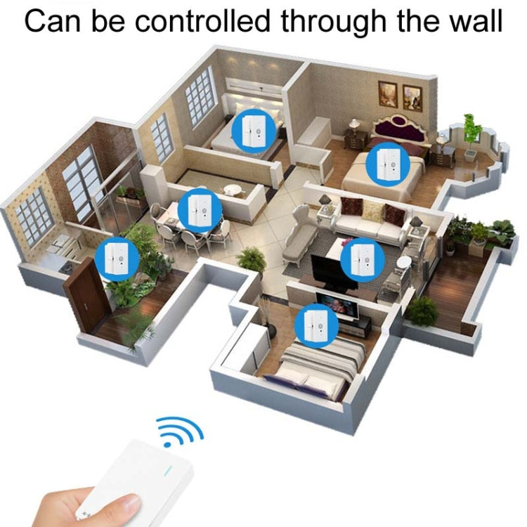 HanPai Heightened Intelligent Remote Control Home Use No Wiring Lazy Lights Off Tool(RF Model White) - Smart Switch by buy2fix | Online Shopping UK | buy2fix