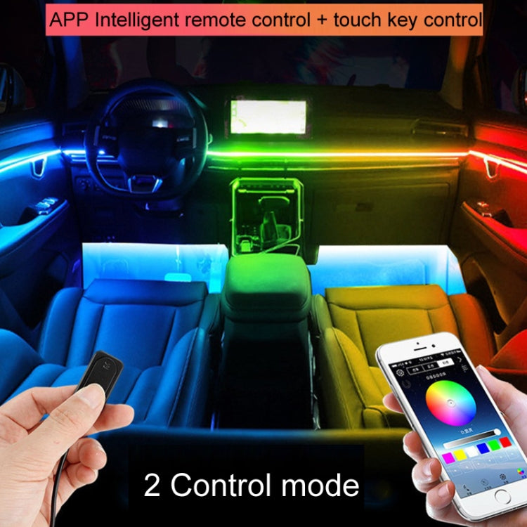 6 in 1 Car Hidden Acrylic LED Colorful Decorative Atmosphere Light Strip - Atmosphere lights by buy2fix | Online Shopping UK | buy2fix