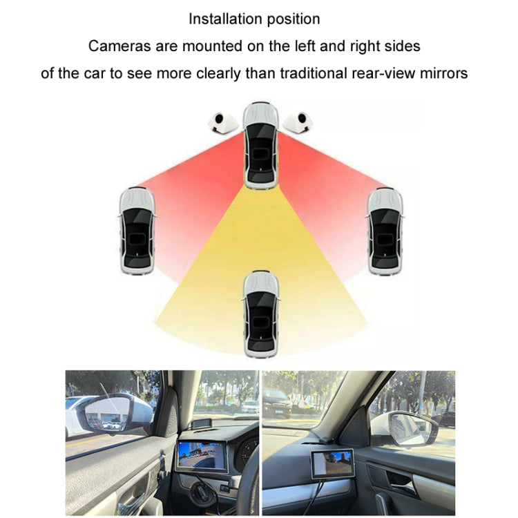 Punch-Free Car Imaging Side View Blind Spot Car Universal Night Vision Camera, Specifications: CVBS Black - Rear View Cameras by buy2fix | Online Shopping UK | buy2fix