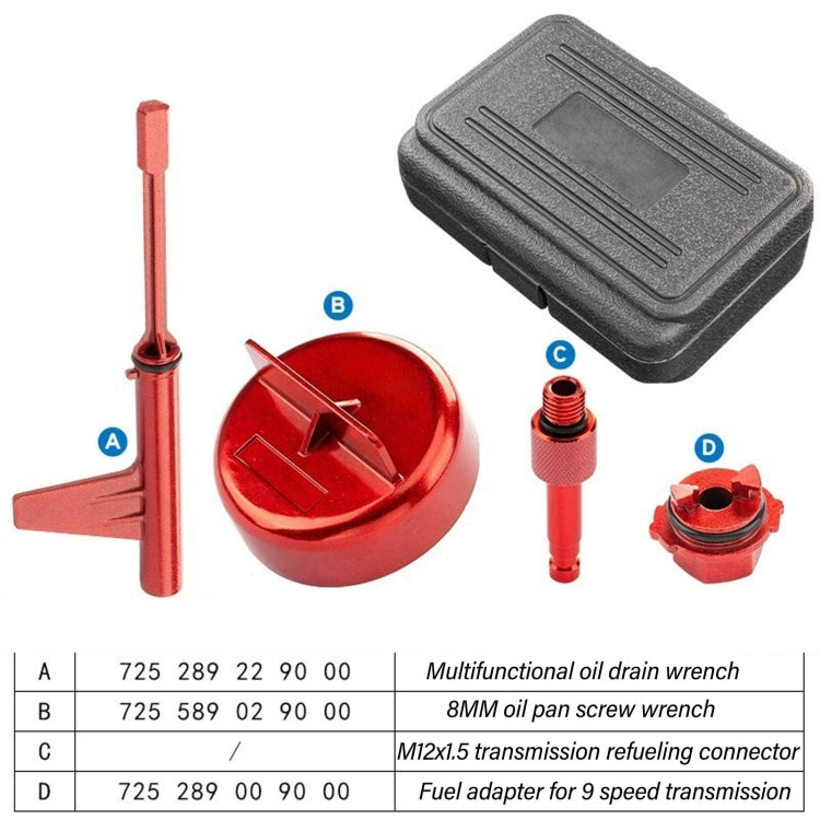 9-speed Oil Level Check Adjustment Gearbox Oil Change Tool(4pcs /Set) - Engine Fittings by buy2fix | Online Shopping UK | buy2fix