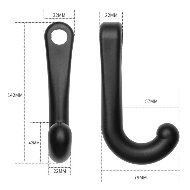 1pair Car Rear Seat Concealed Hook(Black) - Auto Fastener & Clips by buy2fix | Online Shopping UK | buy2fix