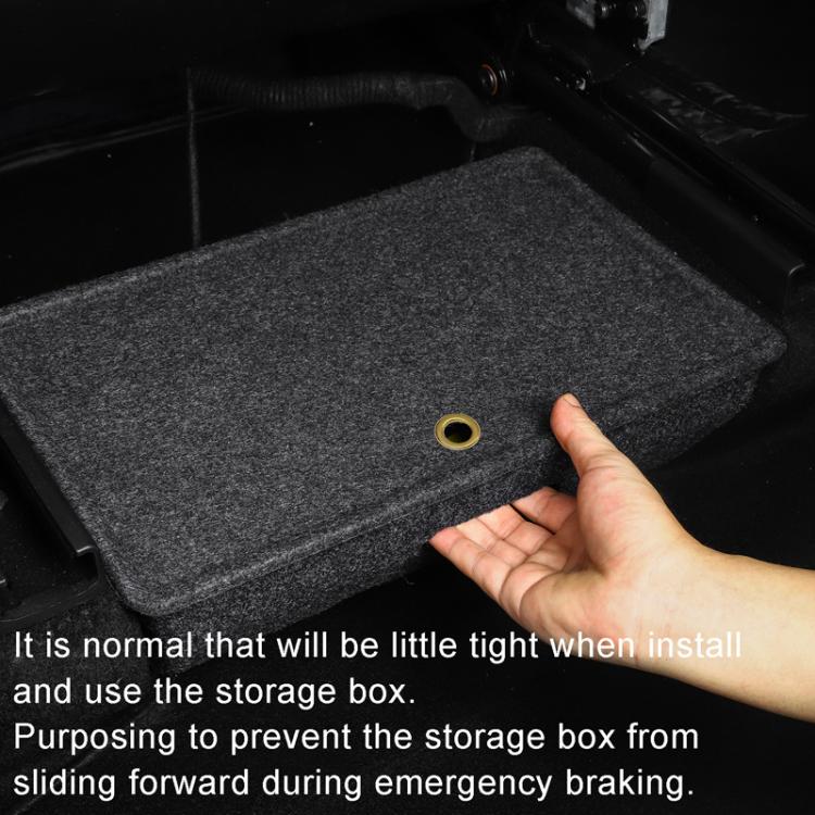 240 x 375 x 105mm For Tesla Model Y Car Under Seat Hidden Felt Storage Boxes - Stowing Tidying by buy2fix | Online Shopping UK | buy2fix