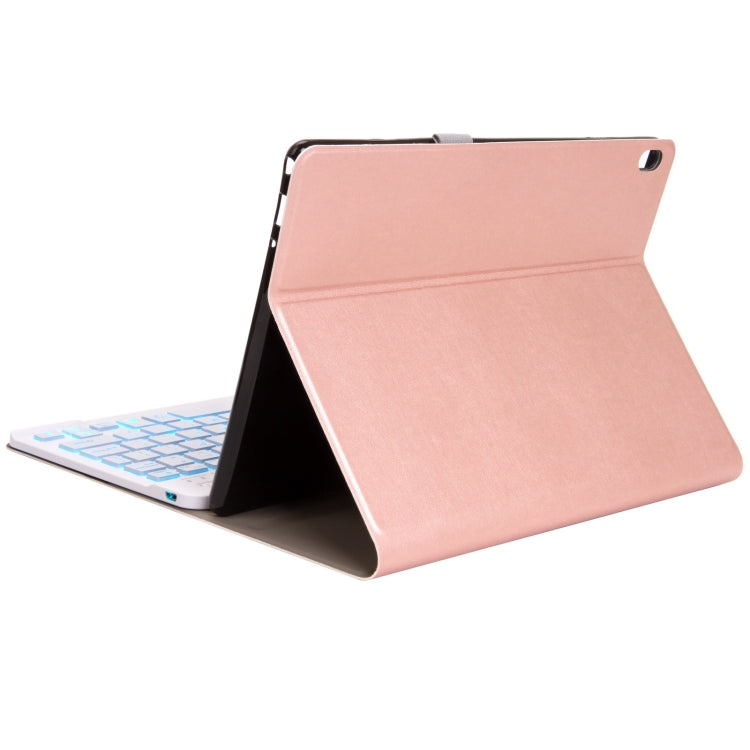 DY-P10-S 2 in 1 Removable Bluetooth Keyboard + Protective Leather Tablet Case with Backlight & Holder for Lenovo Tab P10 10.1 inch(Rose Gold) - Lenovo Keyboard by buy2fix | Online Shopping UK | buy2fix