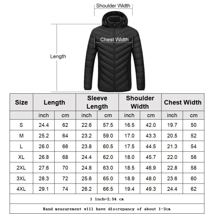 USB Heated Smart Constant Temperature Hooded Warm Coat for Men and Women (Color:Black Size:S) - Down Jackets by buy2fix | Online Shopping UK | buy2fix