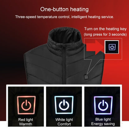 USB Heated Smart Constant Temperature Hooded Warm Coat for Men and Women (Color:Black Size:M) - Down Jackets by buy2fix | Online Shopping UK | buy2fix