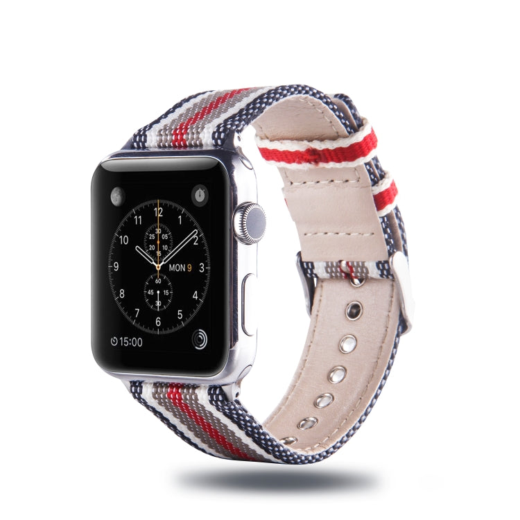 Simple Fashion Nylon Watch Band for Apple Watch Series 3 & 2 & 1 38mm, with Connector - Watch Bands by buy2fix | Online Shopping UK | buy2fix