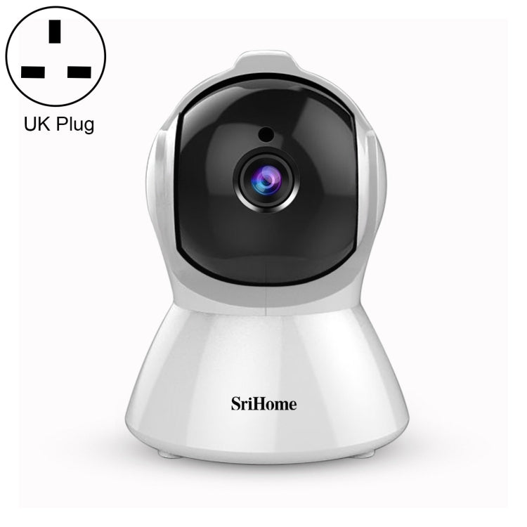 SriHome SH025 2.0 Million Pixels 1080P HD AI Auto-tracking IP Camera, Support Two Way Audio / Motion Tracking / Humanoid Detection / Night Vision / TF Card, UK Plug - Security by SriHome | Online Shopping UK | buy2fix