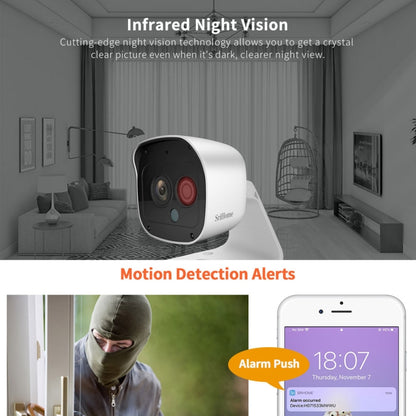 SriHome SH029 3.0 Million Pixels 1296P HD AI Camera, Support Two Way Talk / Motion Detection / Humanoid Detection / Night Vision / TF Card, US Plug - Security by SriHome | Online Shopping UK | buy2fix