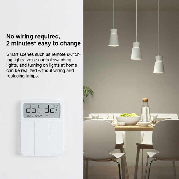 Original Xiaomi Mijia ZNKG03HL 3 Keys Smart Display Screen Lamps Wall Switch, Support Mobile Phone Remote Control - Consumer Electronics by Xiaomi | Online Shopping UK | buy2fix