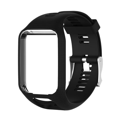Silicone Sport Watch Band for Tomtom Runner 2/3 Series (Black) - Smart Wear by buy2fix | Online Shopping UK | buy2fix