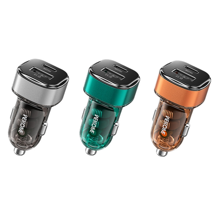 WK WP-C45 Vanguard Series Mecha Transparent USB+Type-C Fast Car Charger (Orange) - Car Charger by WK | Online Shopping UK | buy2fix