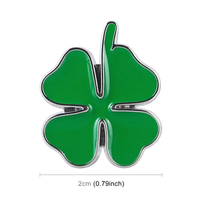 2pcs Four Leaf Clover Luck Symbol Badge Labeling Sticker Styling Car Decoration, Size: 2x2x0.2cm - In Car by buy2fix | Online Shopping UK | buy2fix