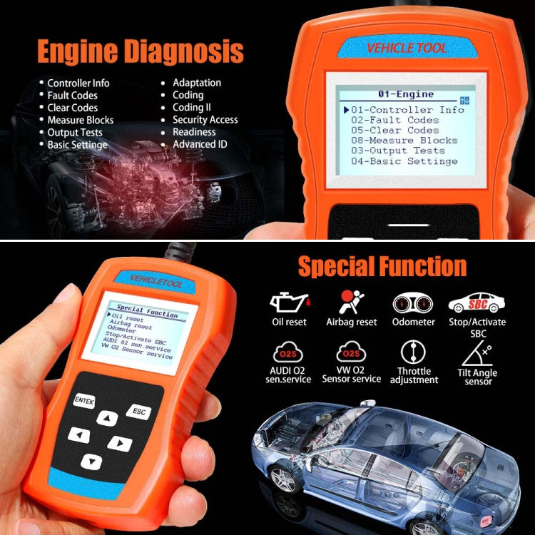 VAG506M Car Mini Code Reader OBD2 Fault Detector Diagnostic Tool, Southern European Version - Code Readers & Scan Tools by buy2fix | Online Shopping UK | buy2fix