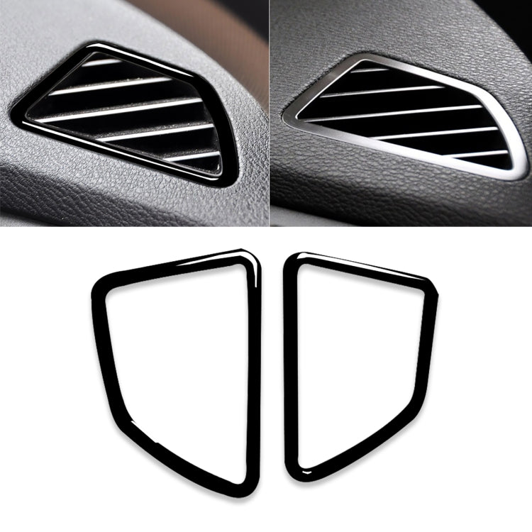 2pcs / Set Car Right Drive Dashboard Air Outlet Frame Decorative Sticker for BMW X5 E70 / X6 E71 2008-2013, Left and Right Drive Universal(Black) - In Car by buy2fix | Online Shopping UK | buy2fix
