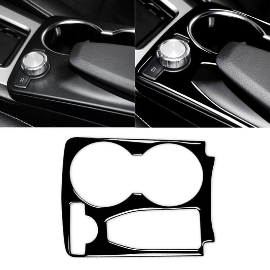 Car Left Drive Central Armrest Box Cup Holder Frame Decorative Sticker For Mercedes-Benz GLK 2008-2015 (Black) - In Car by buy2fix | Online Shopping UK | buy2fix