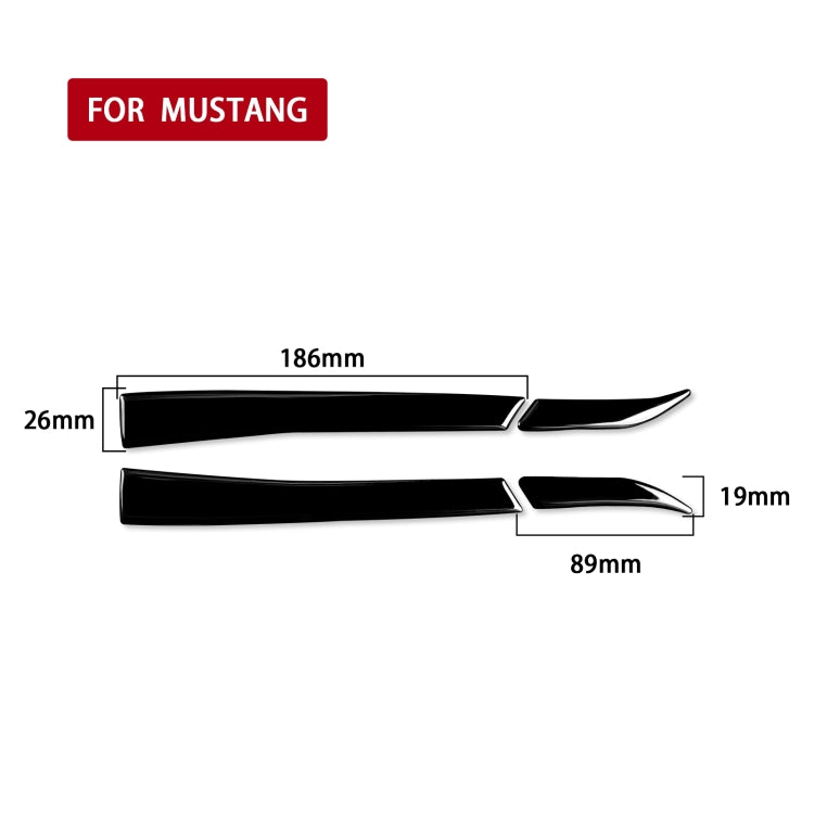 For Ford Mustang 2015-2020 Car Rearview Mirror Decorative Sticker, Left and Right Drive Universal (Black) - In Car by buy2fix | Online Shopping UK | buy2fix