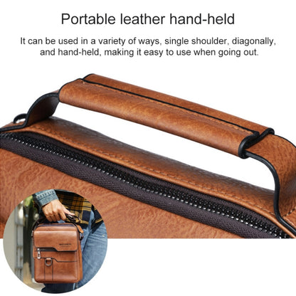 WEIXIER 8642 Men Business Retro PU Leather Handbag Crossbody Bag (Dark Brown) - Crossbody Bags by WEIXIER | Online Shopping UK | buy2fix