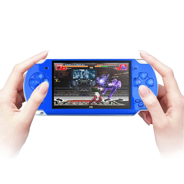 X6 4.3 inch Screen Retro Portable Game Console with 3MP Camera, Built-in 10000 Games, Supports E-book / Recording / Music Playing / Video Playing(Blue) - Pocket Console by buy2fix | Online Shopping UK | buy2fix