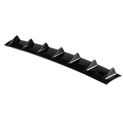 Universal Car Rear Bumper Lip Diffuser 7 Shark Fin Style Black ABS, Size: 85.0x18.0x5.0cm - Bumper by buy2fix | Online Shopping UK | buy2fix