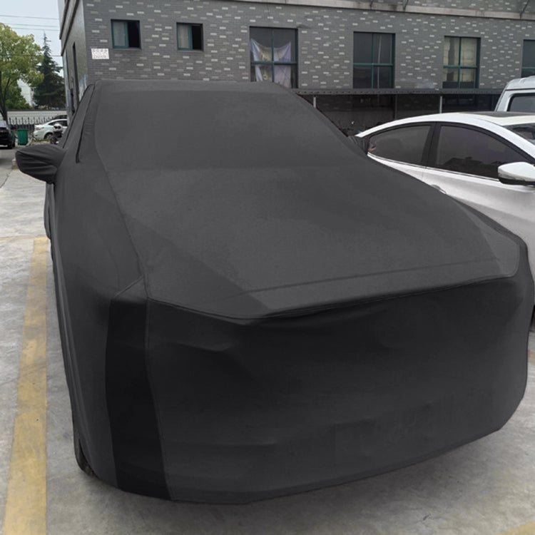 Anti-Dust Anti-UV Heat-insulating Elastic Force Cotton Car Cover for Sedan Car, Size: L, 4.9m~5.25m (Black) - PE Material by buy2fix | Online Shopping UK | buy2fix