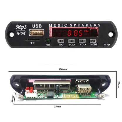 Car 12V Audio Bluetooth MP3 Player Decoder Board FM Radio TF USB 3.5 mm AUX, without Recording - Car MP3 & MP4 & MP5 by buy2fix | Online Shopping UK | buy2fix