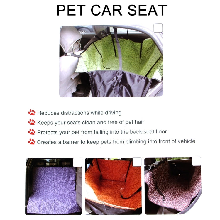 Nonslip Folding Car Rear Back Seat Cover Pet Cat Dog Cushion Mat, Size: 195 x 135 x 0.2 cm(Khaki) - Seat Accessories by buy2fix | Online Shopping UK | buy2fix