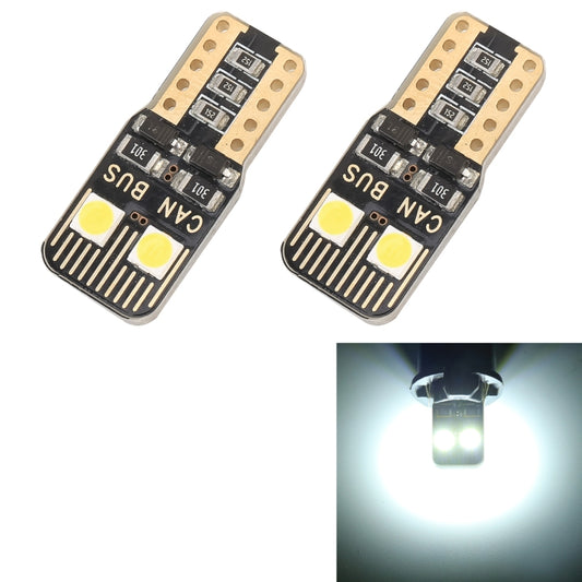 2 PCS T10 / W5W / 168 / 194 DC12V / 1.6W / 6000K / 130LM 4LEDs SMD-3030 Car Clearance Light, with Decoder (White Light) - Clearance Lights by buy2fix | Online Shopping UK | buy2fix