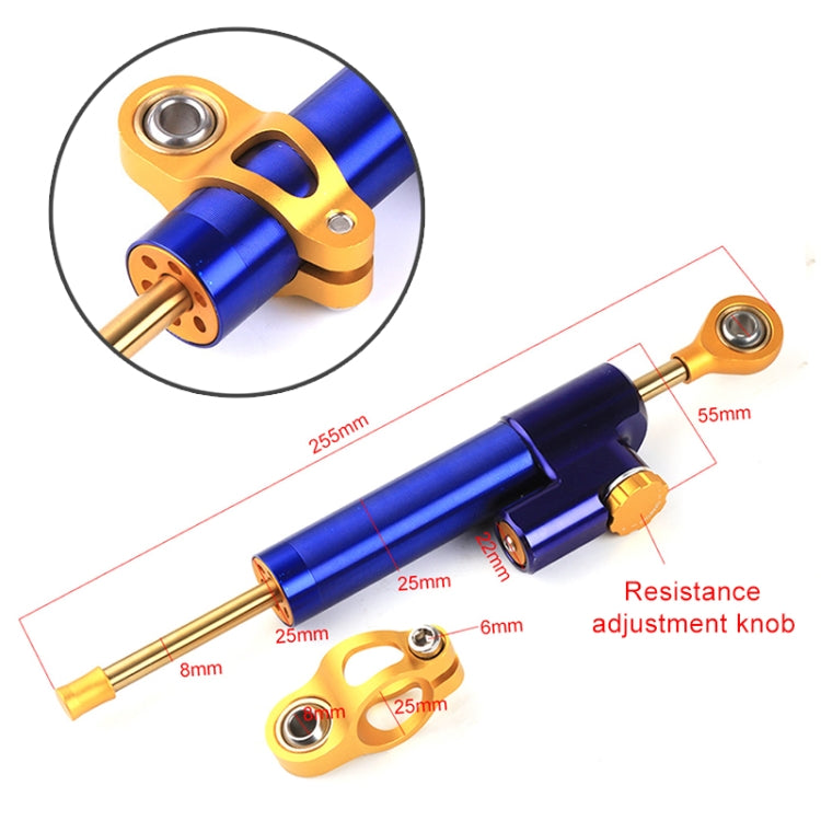 Motorcycle Handlebar Universal Shock Absorber Direction Damper Steering Stabilizer Damper Accessories(Gold) - In Car by buy2fix | Online Shopping UK | buy2fix