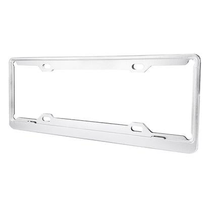 2 PCS Car License Plate Aerospace Aluminum Bracket Frame Holder Stand Mount(Silver) - License Plate Covers & Frames by buy2fix | Online Shopping UK | buy2fix