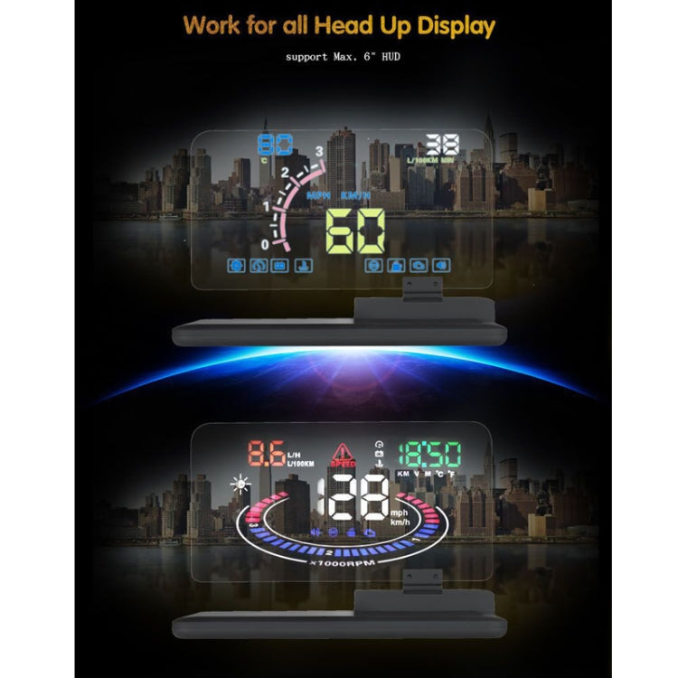 H6 Multi-function Car Smartphone Navigation Head Up Display Holder for 6 Inch Smartphone - Car Holders by buy2fix | Online Shopping UK | buy2fix