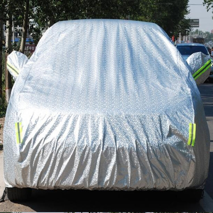 Aluminum Film PEVA Cotton Wool Anti-Dust Waterproof Sunproof Anti-frozen Anti-scratch Heat Dissipation SUV Car Cover with Warning Strips, Fits Cars up to 4.7m(183 inch) in Length - Aluminum Film PEVA by buy2fix | Online Shopping UK | buy2fix