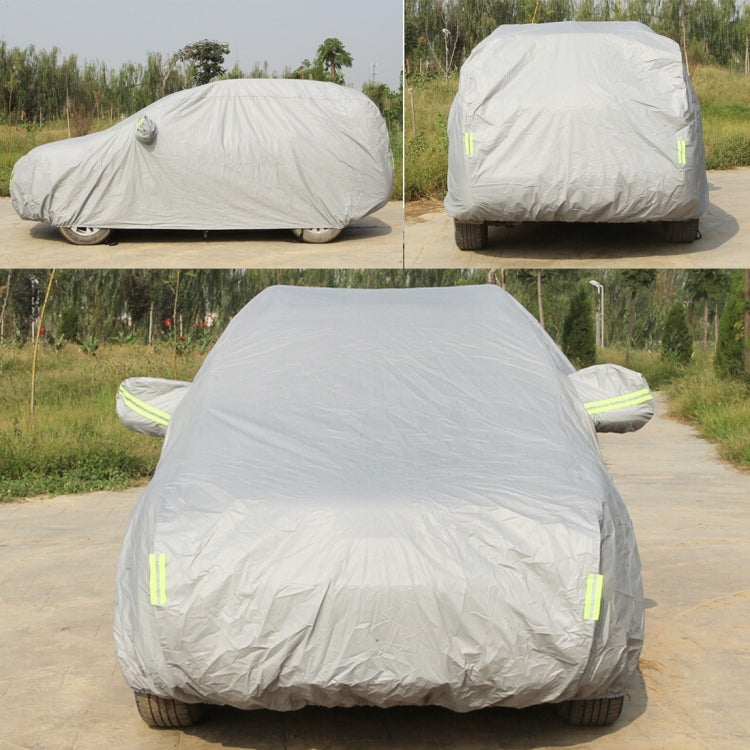 Oxford Cloth Anti-Dust Waterproof Sunproof Flame Retardant Breathable Indoor Outdoor Full Car Cover Sun UV Snow Dust Resistant Protection SUV Car Cover with Warning Strips, Fits Cars up to 4.7m(183 inch) in Length - PE Material by buy2fix | Online Shopping UK | buy2fix