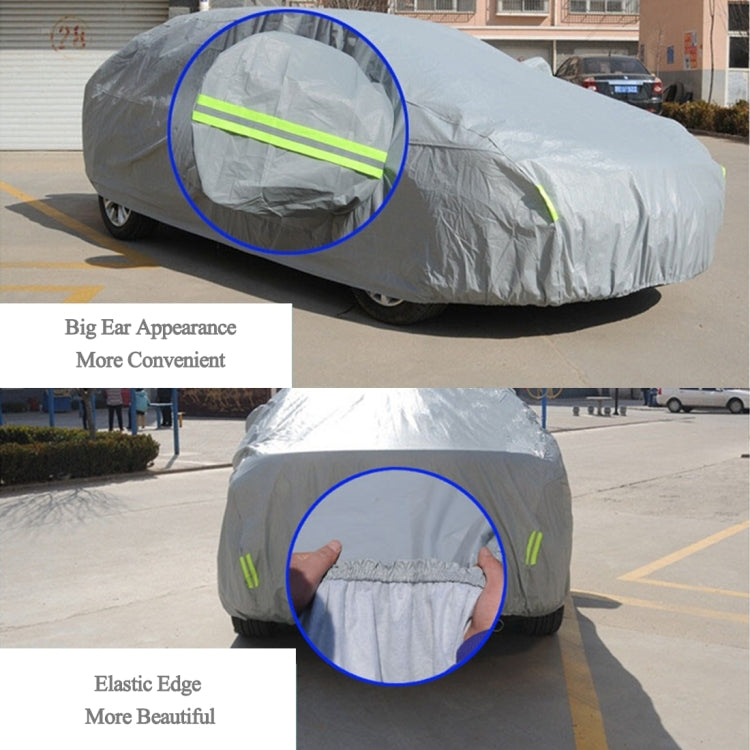 PVC Anti-Dust Sunproof SUV Car Cover with Warning Strips, Fits Cars up to 4.7m(183 inch) in Length - PE Material by buy2fix | Online Shopping UK | buy2fix