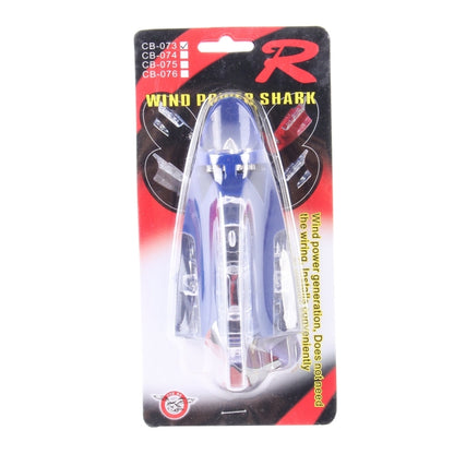 CB-073 Colorful Warning Light Wind Power Shark Fin Antenna Car Decoration(Blue) - Aerials by buy2fix | Online Shopping UK | buy2fix