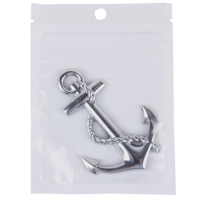 Ship Anchor Shape Car Auto Metal Free Stickers(Silver) - 3D Metal Sticker by buy2fix | Online Shopping UK | buy2fix