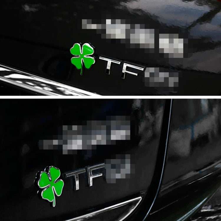 Four Leaf Clover Herb Luck Symbol Badge Emblem Labeling Sticker Styling Car Dashboard  Decoration, Size: 4*3.3cm - 3D Metal Sticker by buy2fix | Online Shopping UK | buy2fix