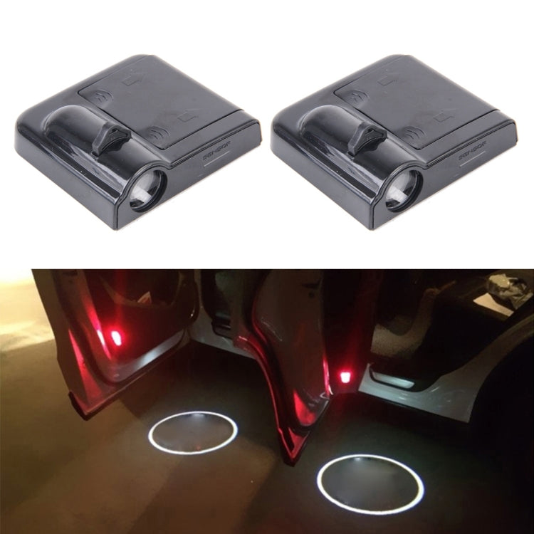 2 PCS LED Ghost Shadow Light, Car Door LED Laser Welcome Decorative Light, Display Logo for BMW Car Brand(Black) - Door Lights by buy2fix | Online Shopping UK | buy2fix