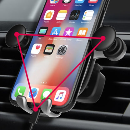 Big Eyes Pattern Gravity Cartoon Air Vent Car Mount Phone Holder(Black) - Car Holders by buy2fix | Online Shopping UK | buy2fix